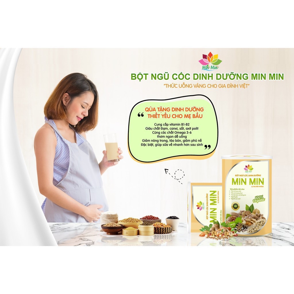 Ngũ cốc lợi sữa minmin ngũ cốc dinh dưỡng min min 29 hạt - hàng chuẩn chính hãng