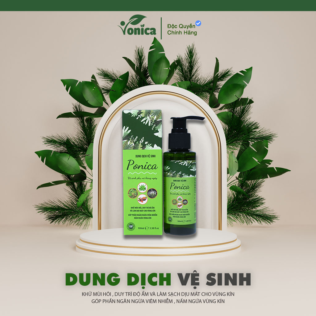 Dung dịch vệ sinh phụ nữ PONICA nước rửa phụ khoa giảm viêm