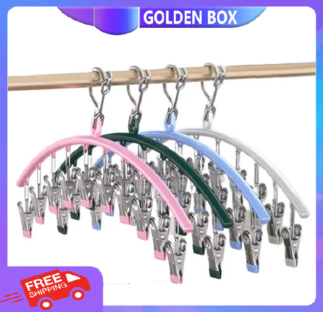 Móc kẹp tất, đồ lót, móc phơi treo quần áo 10 kẹp thông minh