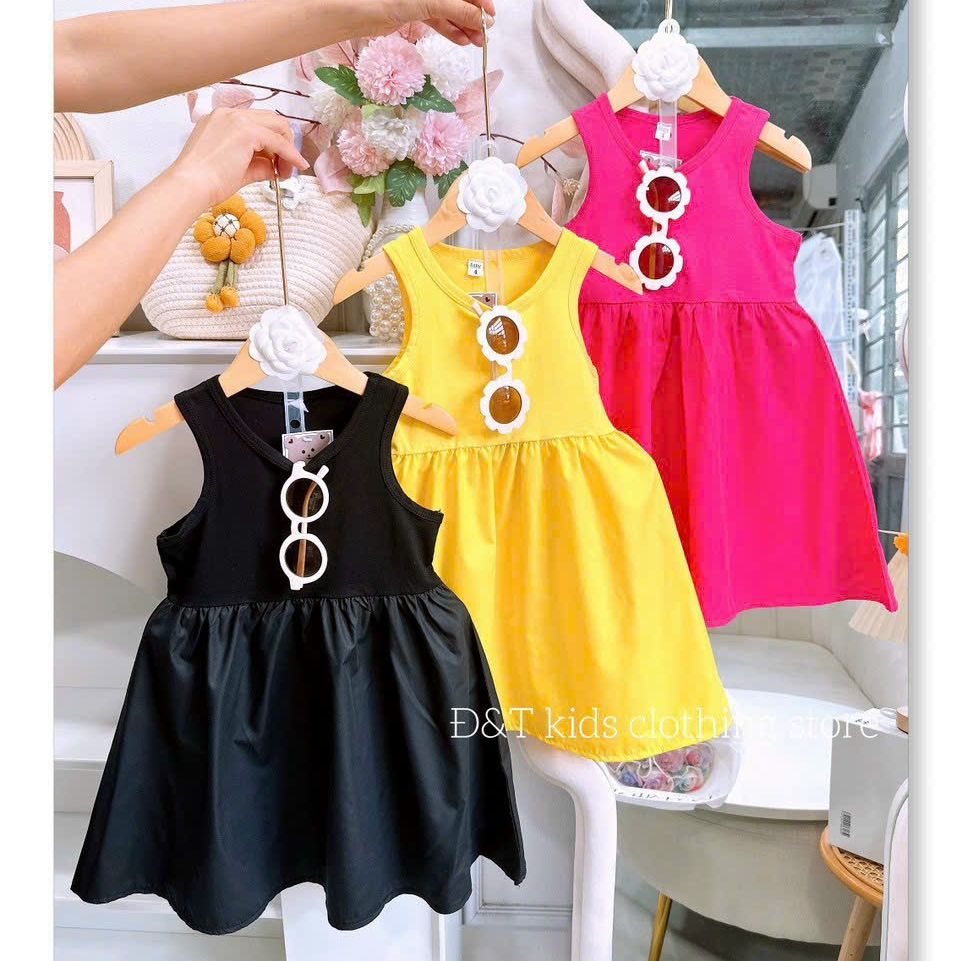 Váy sát nách dễ thương, đáng yêu cho bé gái cotton CiZi.shop..