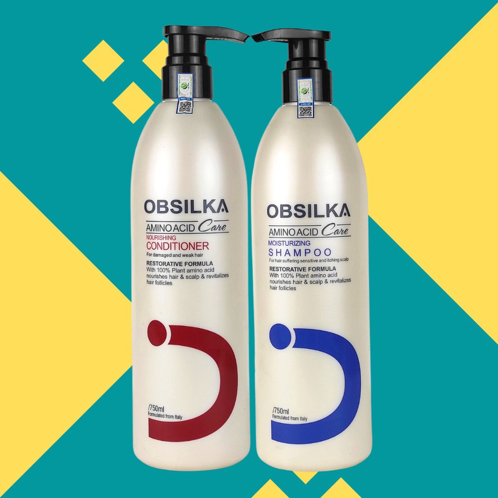 Bộ Dầu Gội Xả OBSILKA Siêu Dưỡng Chất 750ml