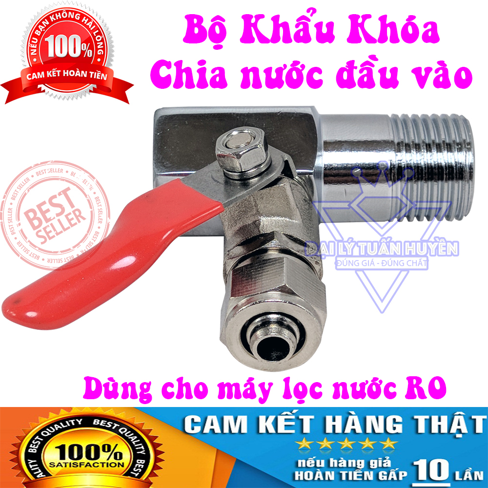 Bộ chia nước đầu vào ( Khẩu khóa) / Cút chia nước đầu vào / Van chia nước đầu vào - Dùng cho máy lọc nước RO