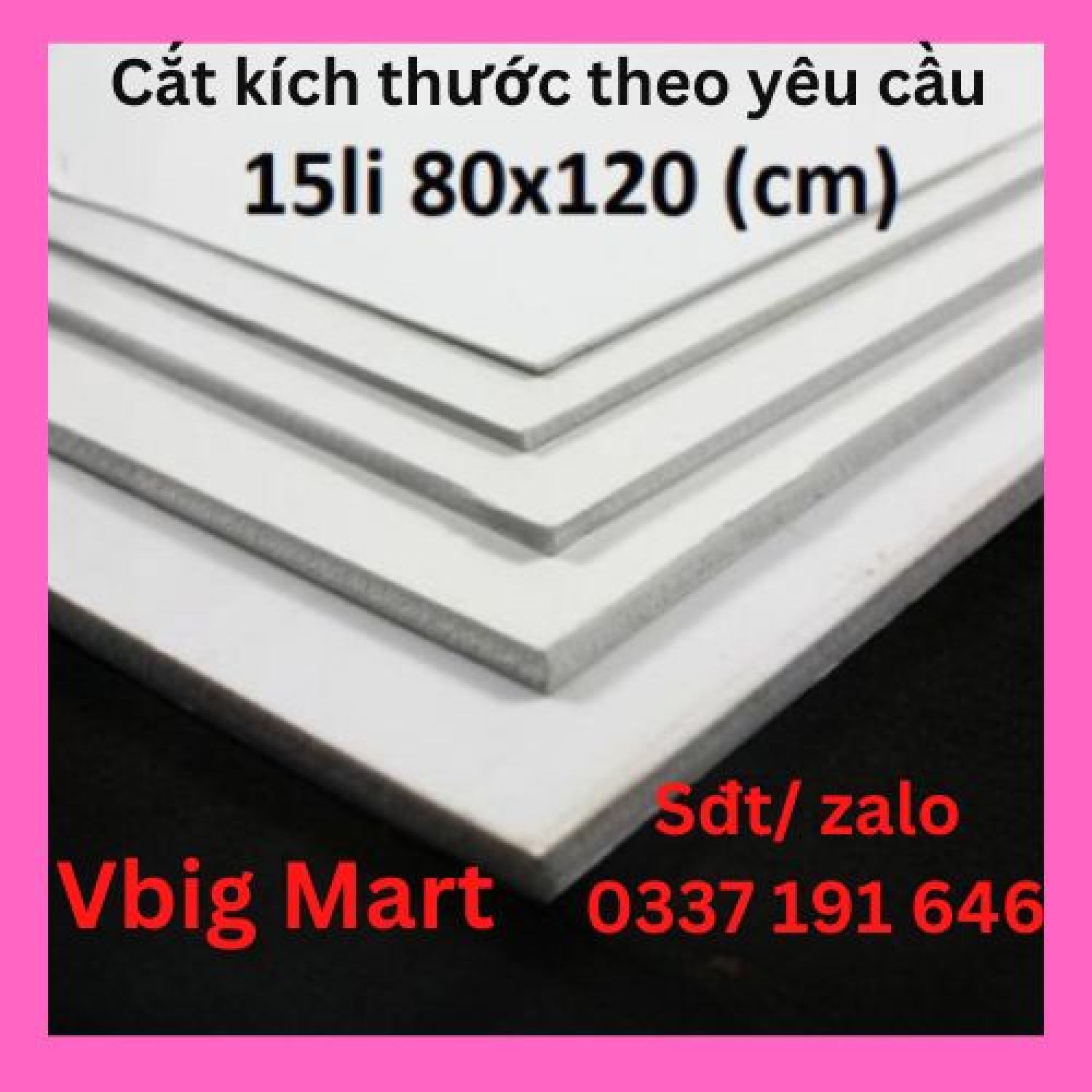 Bìa mô hình - 80x120cm10mm 15mm