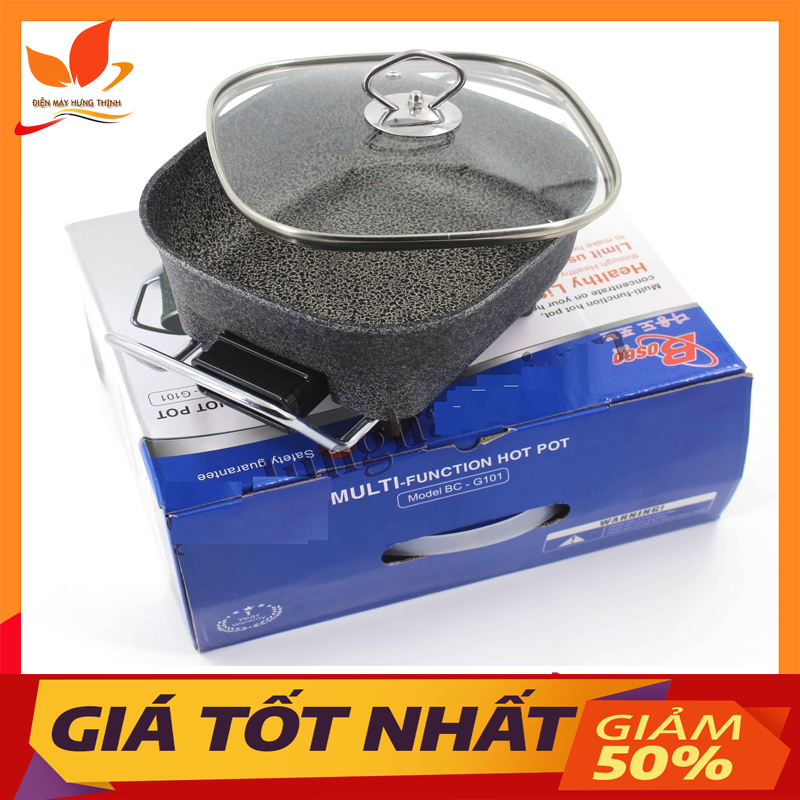 Nồi nấu lẩu đa năng bosco bc-g101 phù hợp 2 người ăn