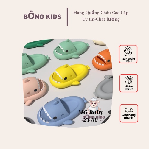 Dép cá mập đáng yêu cho bé, dép đi trong nhà, dép cá mập cao cấp chống trơn trượt, êm chân cho bé size từ 1-4 tuổi