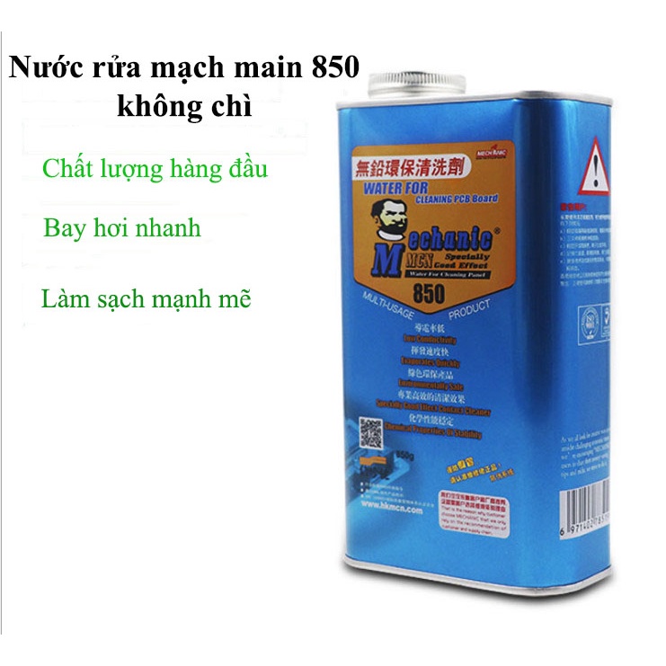 Nước Rửa Mạch Main 850 Không Chứa Chì , Thân Thiện Môi Trường