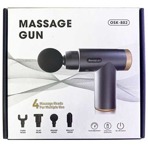Máy Massage Gun Osk 802 (4 Đầu, 6 Chế Độ Rung)