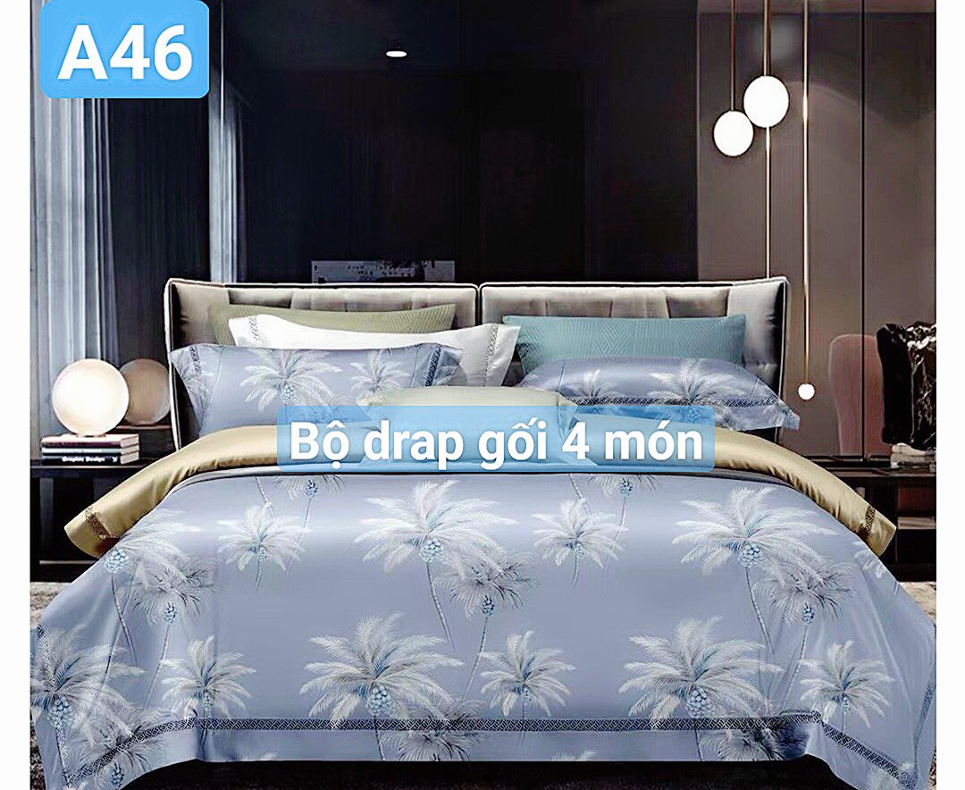 [HCM]Bộ drap gối Tencel vải nhập Hàn Quốc đỉnh cao mát  mềm mại { drap và 3 áo gối}