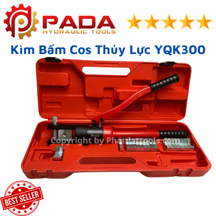 Kìm bấm cos thủy lực YQK300 - Hàm ép 16-300mm2 - Hàng nhập khẩu chính hãng - Bảo hành 6 tháng