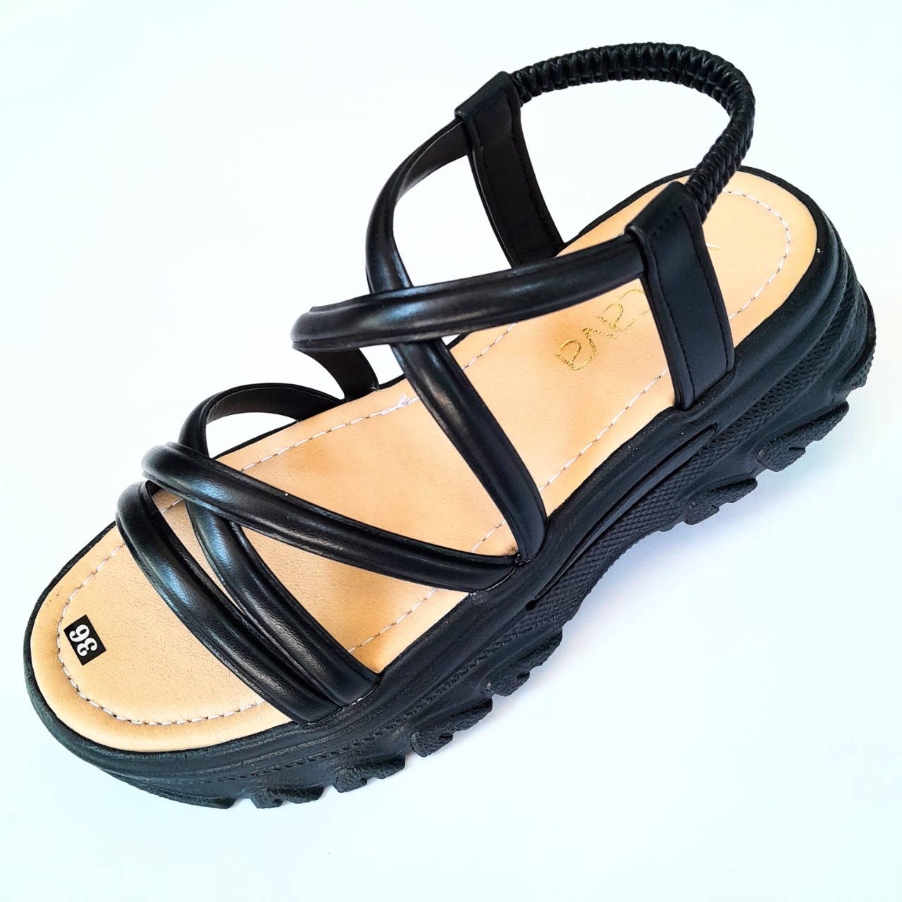 Dép sandal học sinh đi học cho em gái đế cao 5cm quai mềm êm sd820