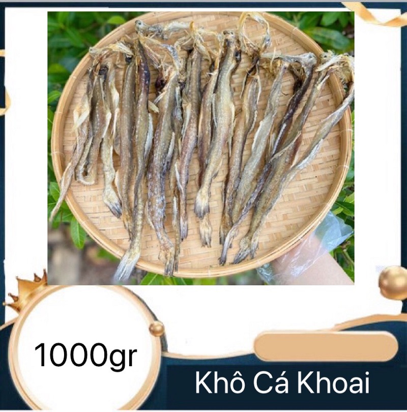 Khô cá khoai size trung 1kg/ 500gram/ 250gram/ 100gram - khô cá khoai cái đôi vàm - cà mau