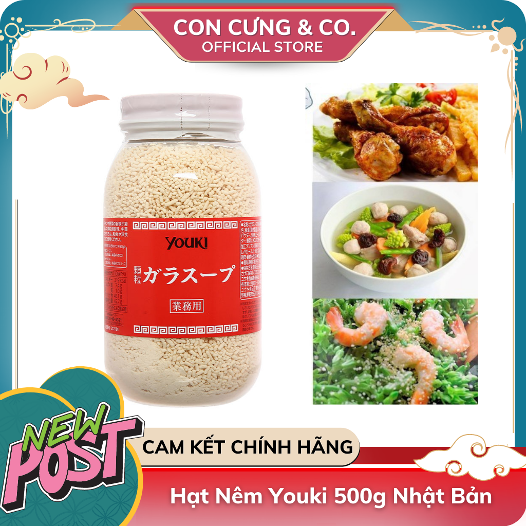 Hạt nêm youki 500g nhật bản date t8/2023