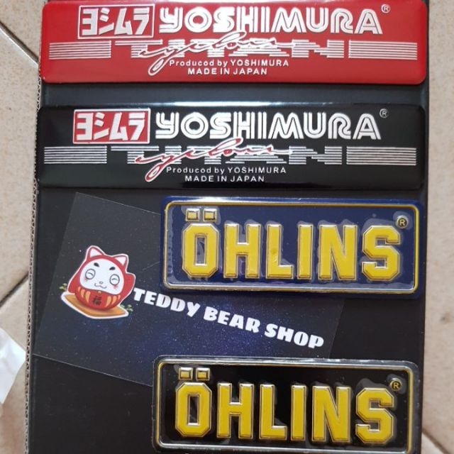 Tem nhôm thương hiệu ohlins và yoshimura