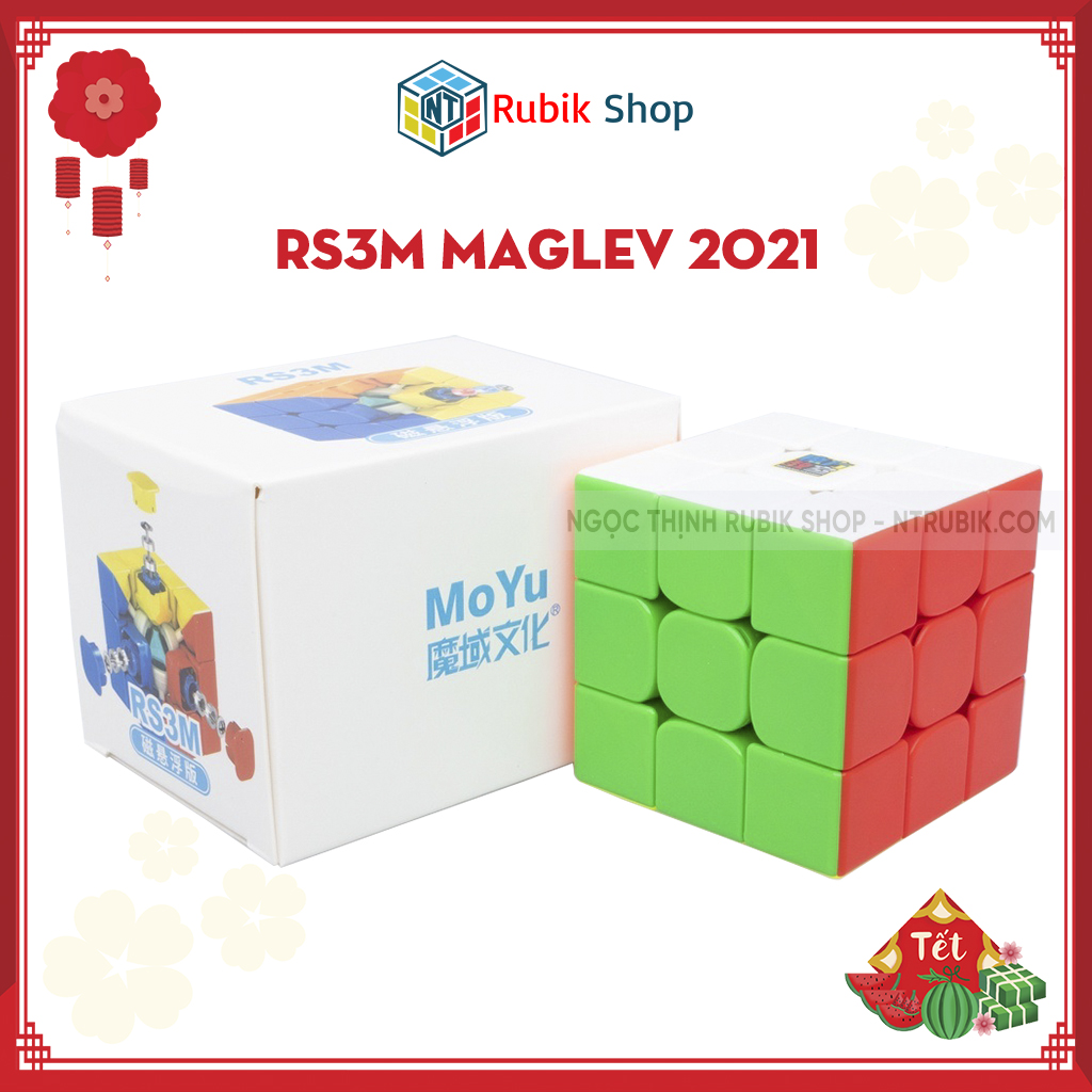 [Hoàn tiền 10%][Siêu Hot] Rubik 3x3x3 MFJS RS3 M 2021 MAGLEV, 3M 2021 Stickerless Rubik Nam Châm (Hãng Mod Nam Châm)