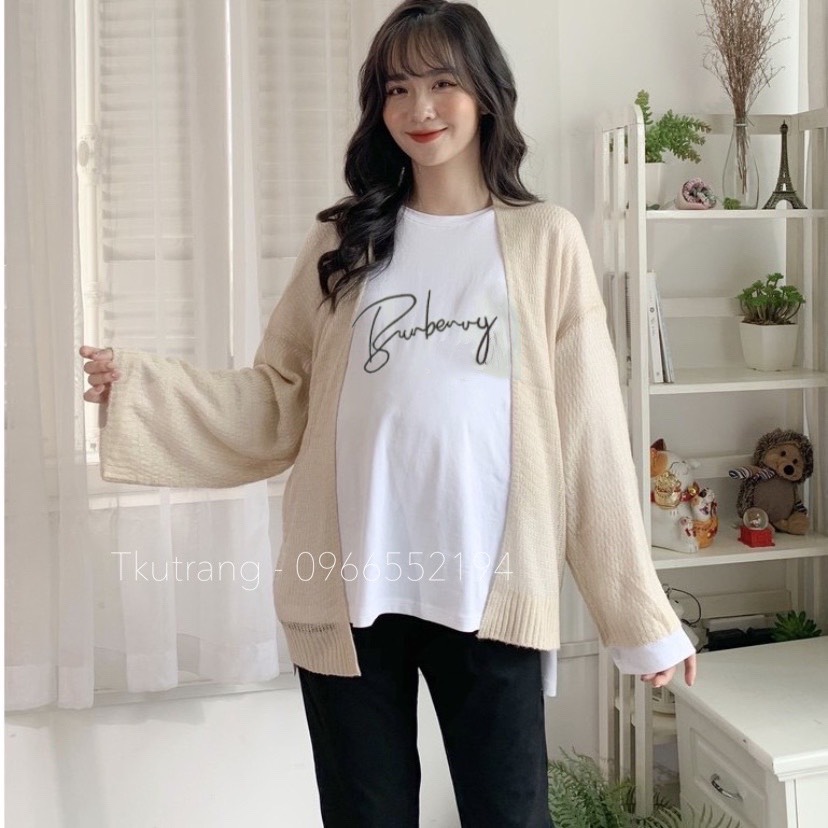 Áo Bầu - Áo phông Bầu form rộng dáng dài Fresz đến 85kg
