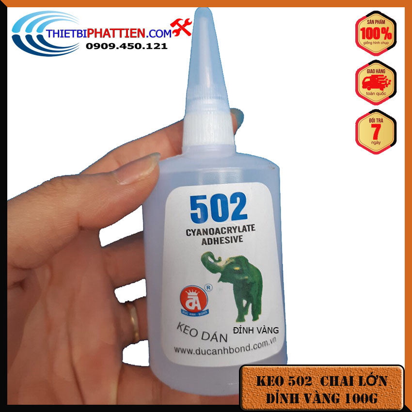 Freeship keo 502 chai lớn 100g siêu dính hãng super glue chuyên dán săt, gỗ, nhưa...