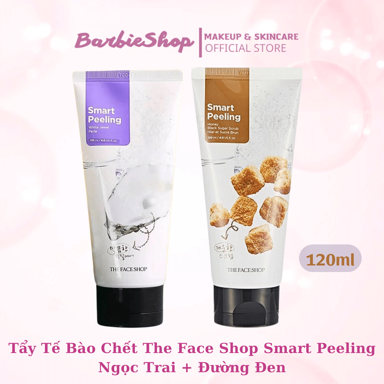Tẩy Tế Bào Chết The Face Shop Smart Peeling Ngọc Trai + Đường Đen [120ml]