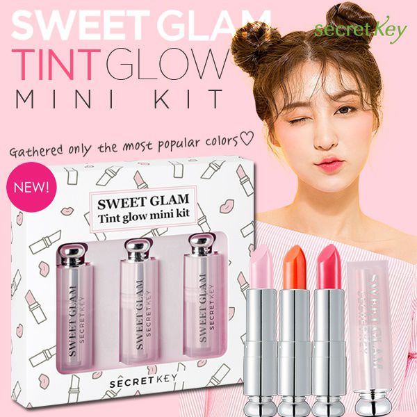 Set Son Dưỡng Có Màu Secret Key Sweet Glam Tint Glow Mini Kit