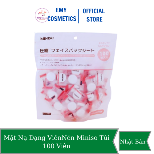 Mặt nạ dạng viên nén miniso túi 100 viên