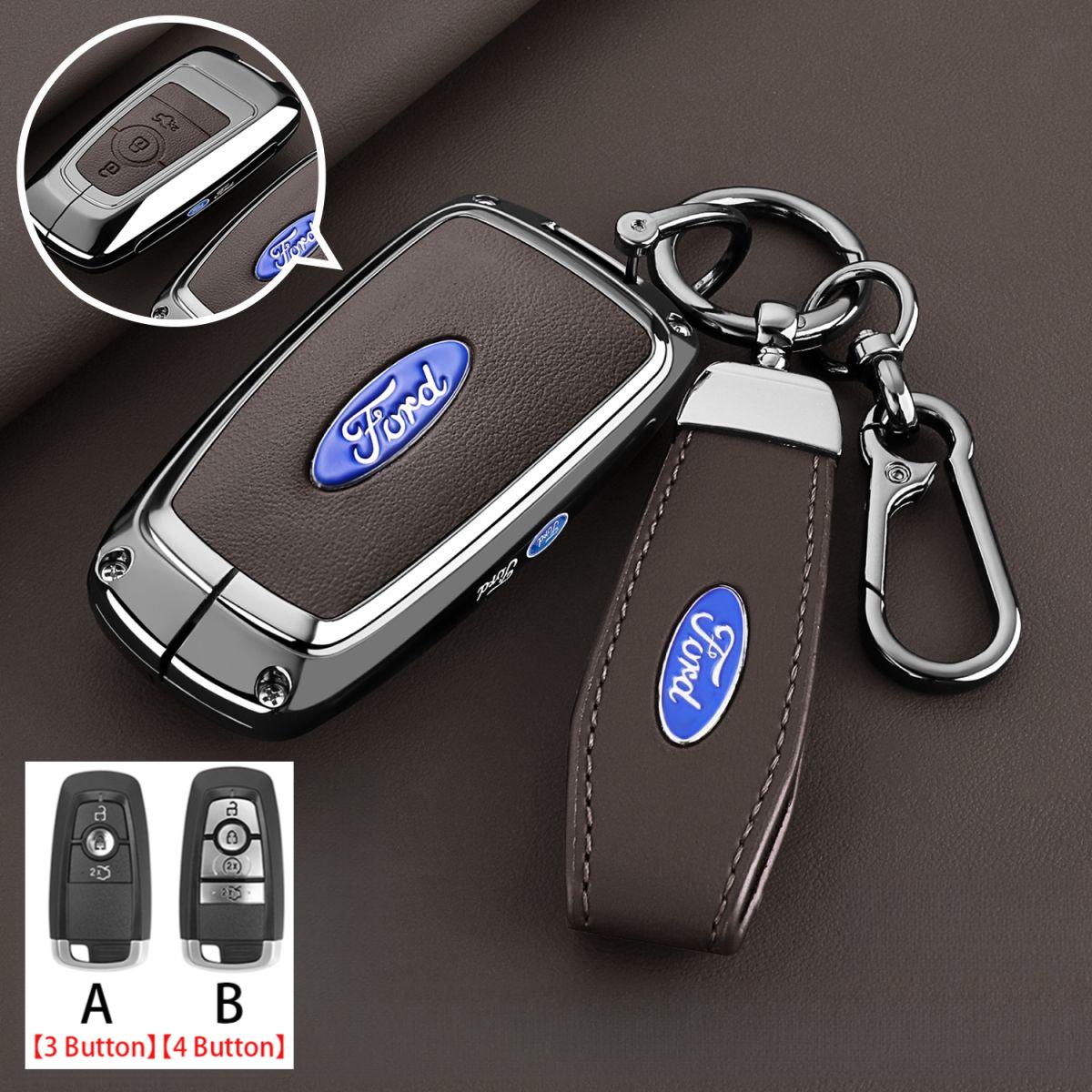 Ốp chìa khóa kim loại, vỏ chìa khóa điều khiển từ xa, móc khóa cho Ford Ranger F150 F250 Bronco Explorer 3 Raptor Everest Focus Giá 177,317 Đồng*Miễn phí vận chuyển