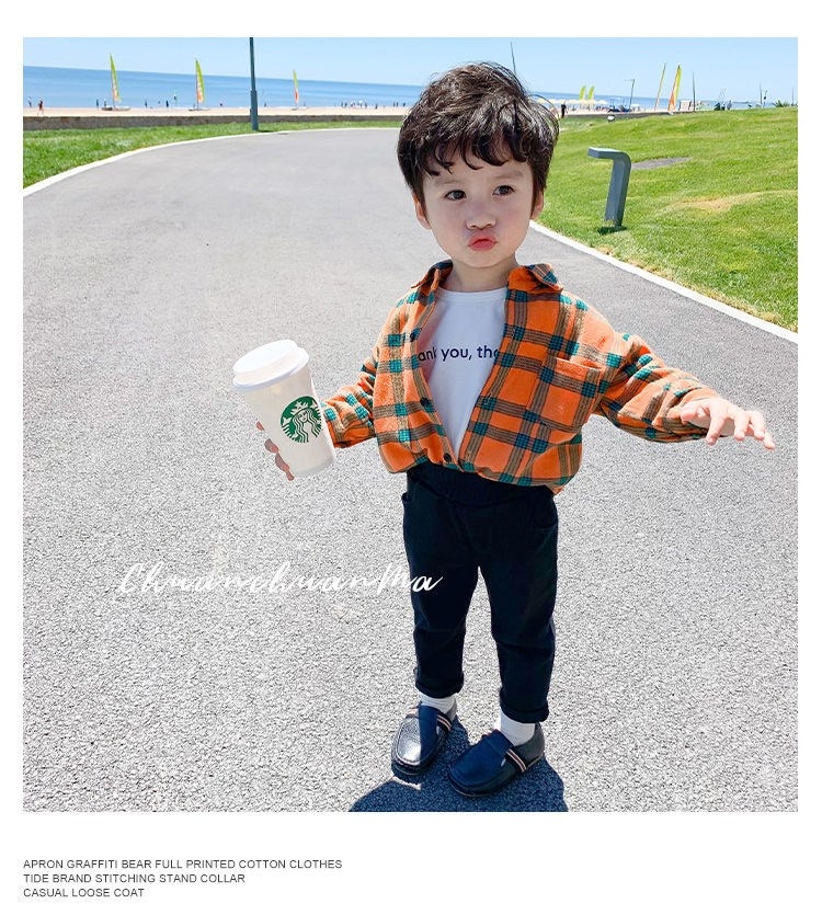 Áo sơ mi kẻ bé trai phong cách Hàn Quốc chất cotton siêu mềm mịn dày dặn cho bé mặc chụp ảnh đi chơi dạo phố (hàng Quảng Châu loại 1 chất đẹp)