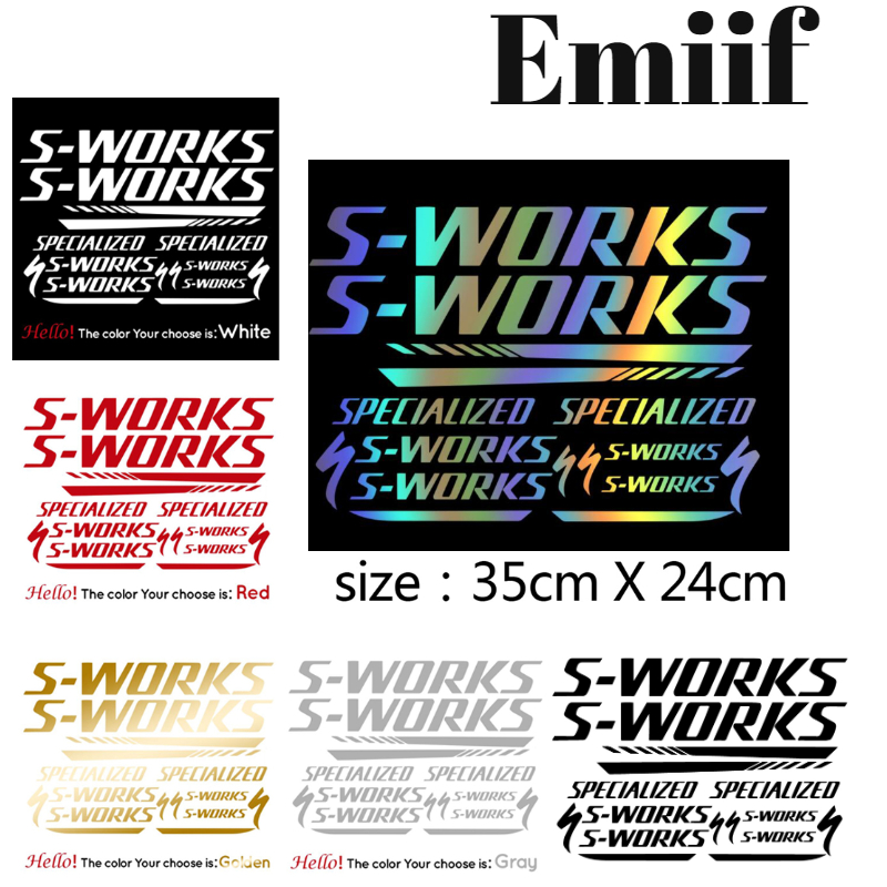 Emiif đề can miếng dán s-works chuyên dụng cho xe đạp leo núi/bảo vệ khung xe đạp đường trường
