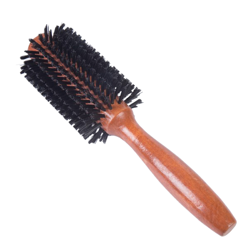Lược Chải Tóc Xoăn Loại Tròn Wooden Hair Brush Anti-static High Temperature Resistant Round Barrel Comb Hairstyling Drying Curling Tool