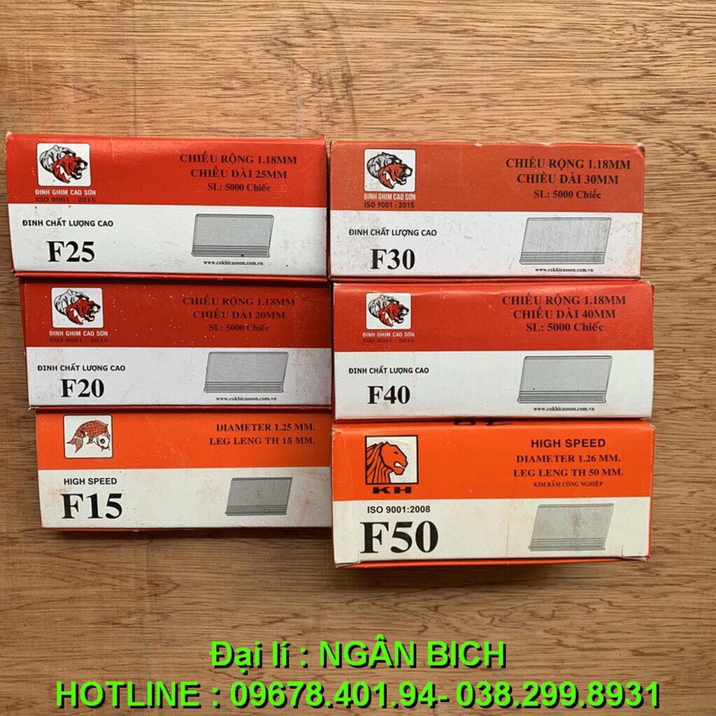 (Đủ các size) Đinh bắn gỗ F15 F20 F25 F30 F40 F50 đinh trên hộp