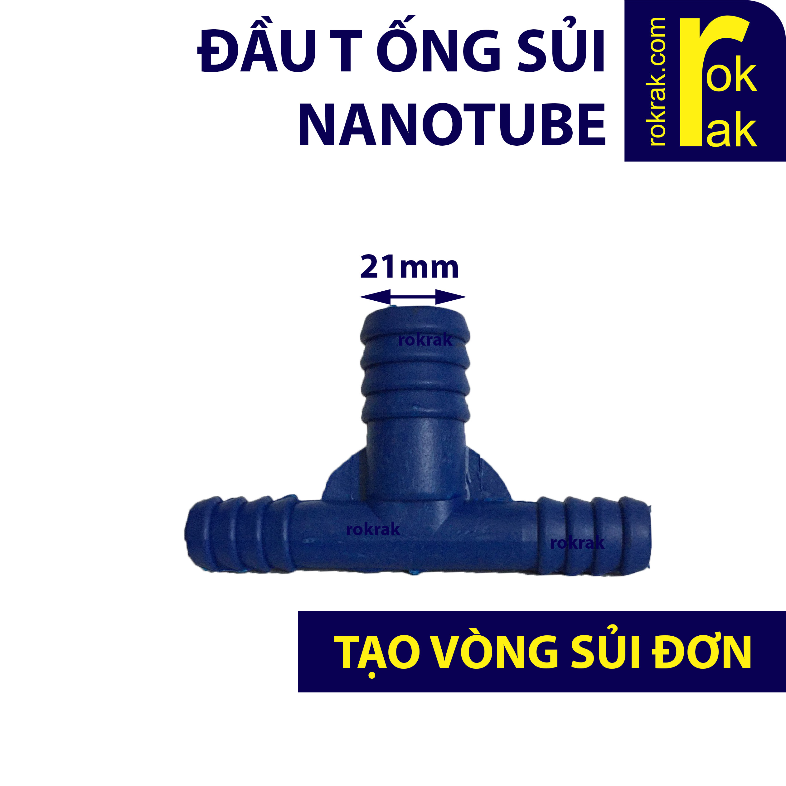 [HCM]Đầu T21 14/14 tạo vòng sủi khí oxy cho ống sủi nano (nanotube) hồ cá