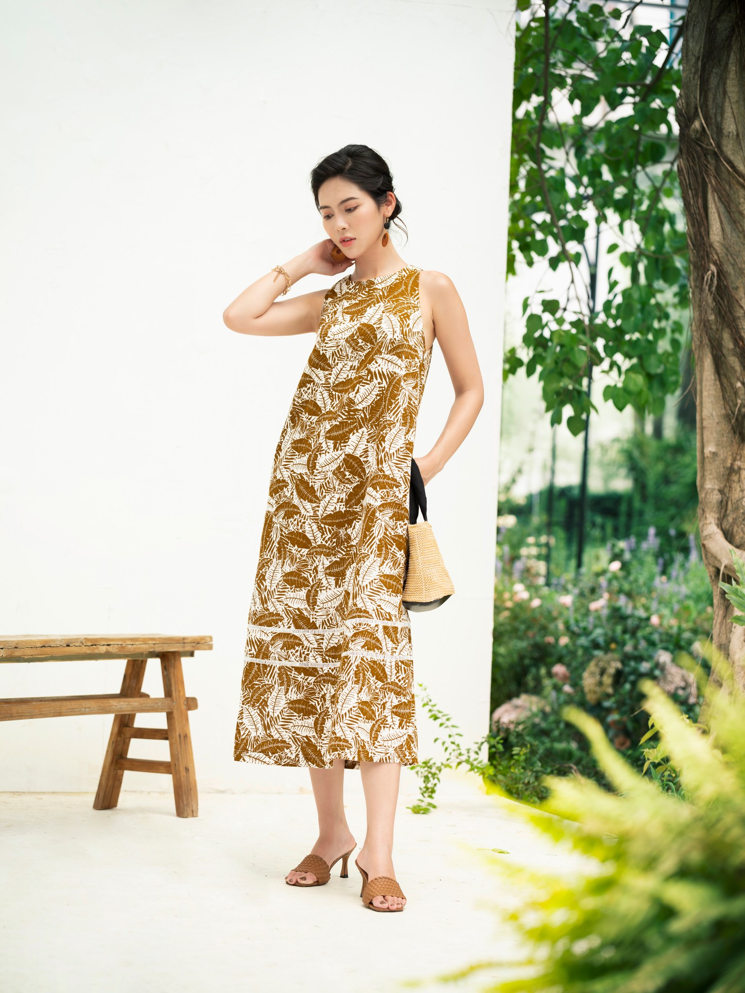 De leah - đầm suông a can ren thang - thời trang thiết kế