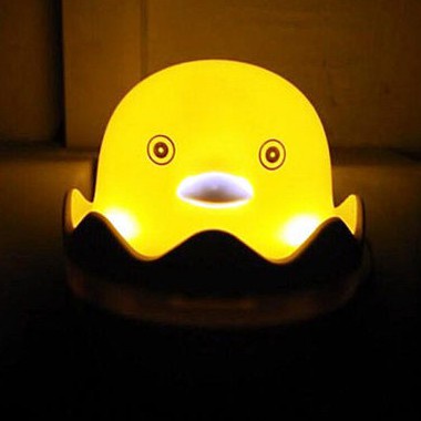 Đèn ngủ cảm biến ánh sáng hình con gà siêu dễ thương, đèn ngủ hình gá, đèn con vịt ánh sáng vàng, đèn ngủ quả trứng gà cảm ứng ánh sáng thông minh
