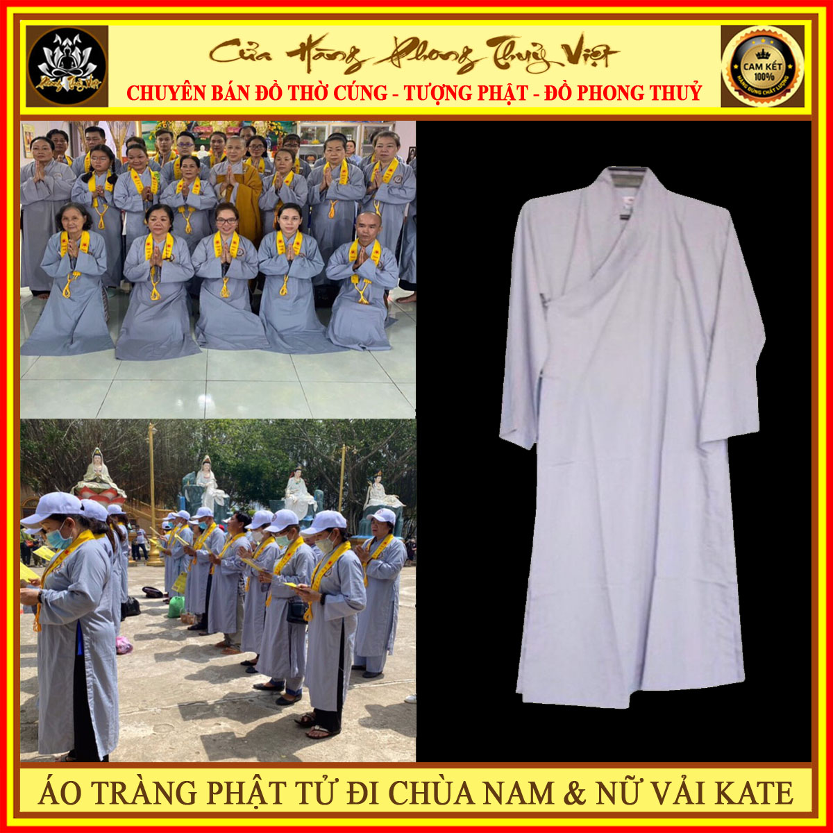 Bán chạy - áo tràng phật tử nam & nữ