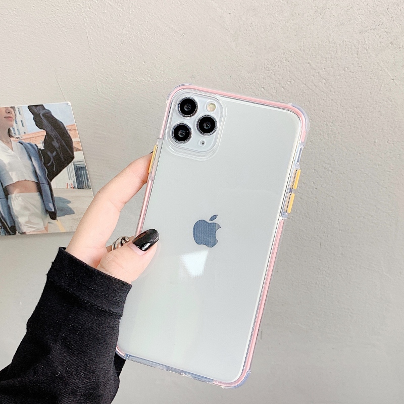 [HCM]( SIÊU RẺ ) Ốp Iphone - Ốp Lưng Iphone Silicone Trong Suốt Viền Màu Cực Đẹp Ốp Lưng Chống Sốc Color Chống Va Đập Dành Cho Iphone 6plus 7plus 8plus X  Xsmax . Iphone 11 Iphone 11promax Thiết Kế Đơn Giản Tinh Tế.