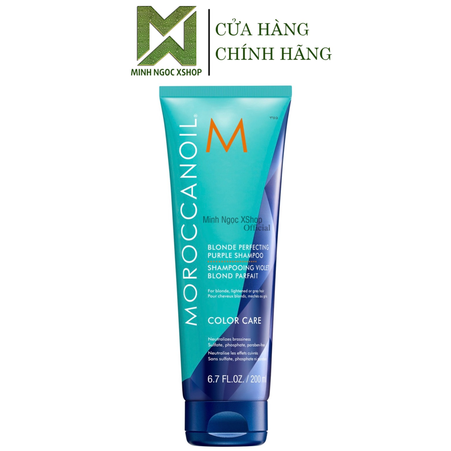 Dầu gội tím khử vàng Moroccanoil Blonde Perfecting Purple 200ML