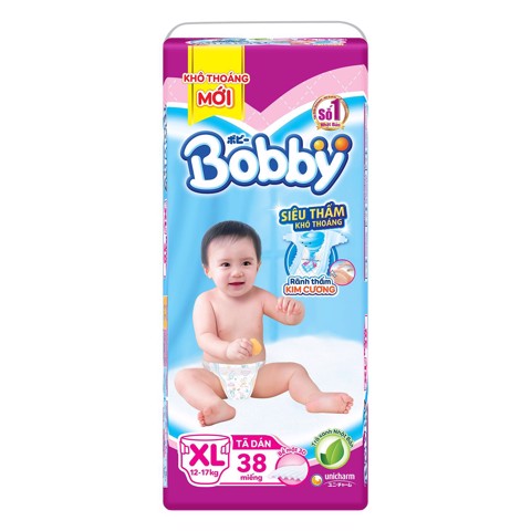 Tã dán (bobby size xl - 38 miếng 12-17kg)