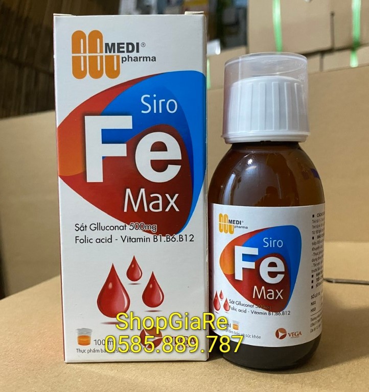 Siro bổ máu FE MAX bổ sung sắt, acid folic cho người lớn và trẻ em