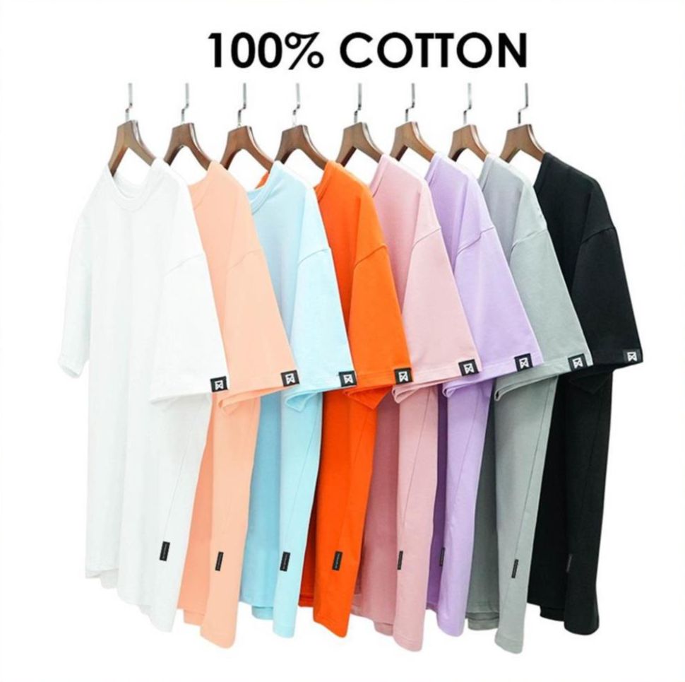 Áo thun trơn basic, áo thun unisex nam nữ form rộng oversize chất liệu cotton 12 màu t01 navigator ht