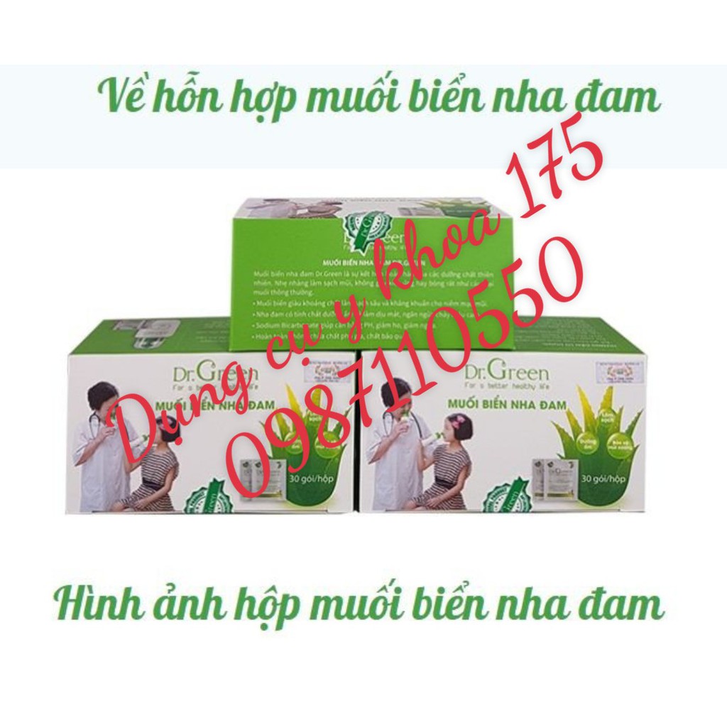 Muối biển nha đam dr.green pha rửa mũi