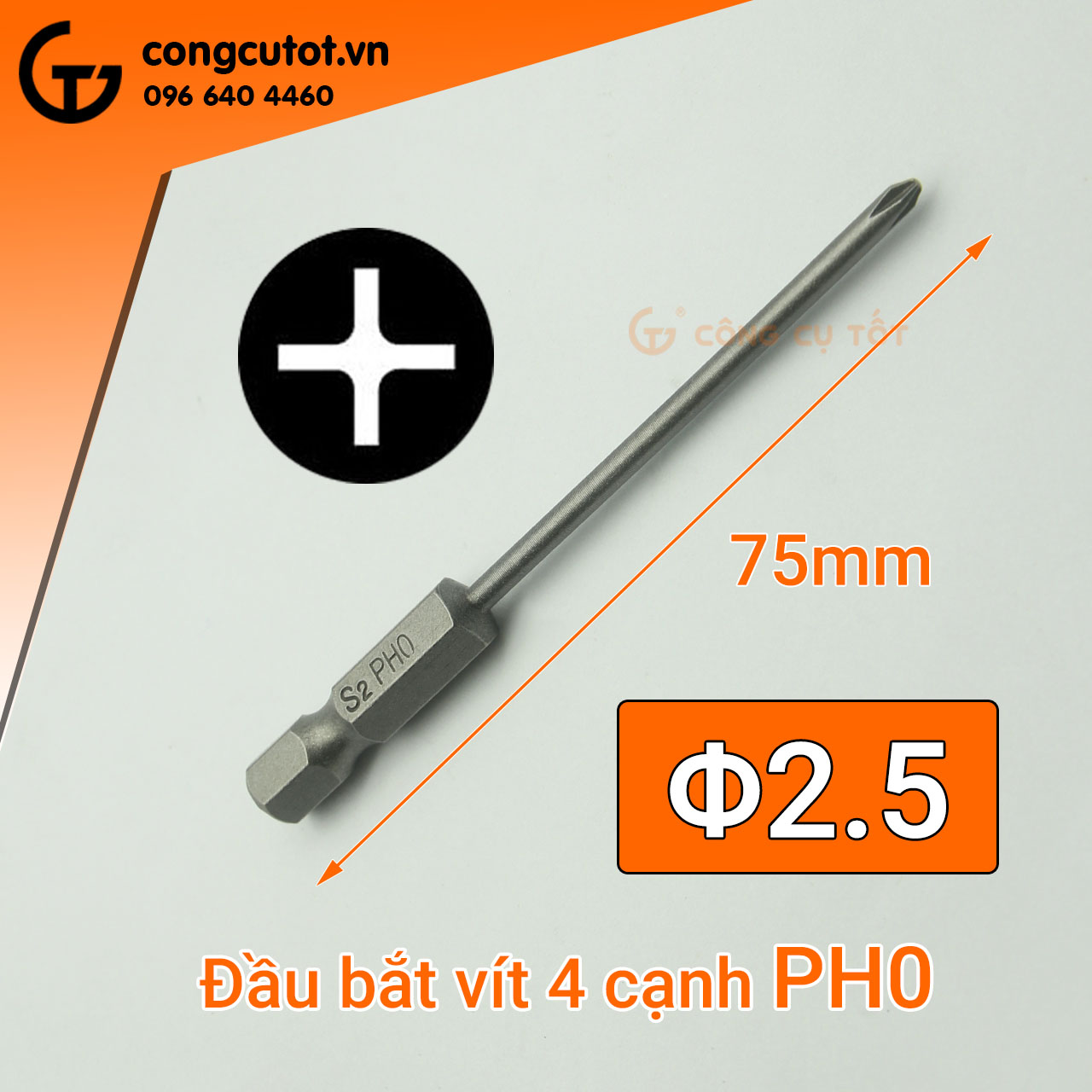 Đầu bắt vít 4 cạnh PH0
