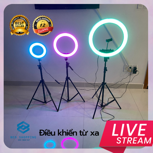 [HCM]ĐÈN TIKTOK - LIVESTREAM  7 MÀU - 40 CHẾ ĐỘ  QUAY TIKTOK LIVETSREAM MỚI THỊ TRƯỜNG ĐÈN LED.
