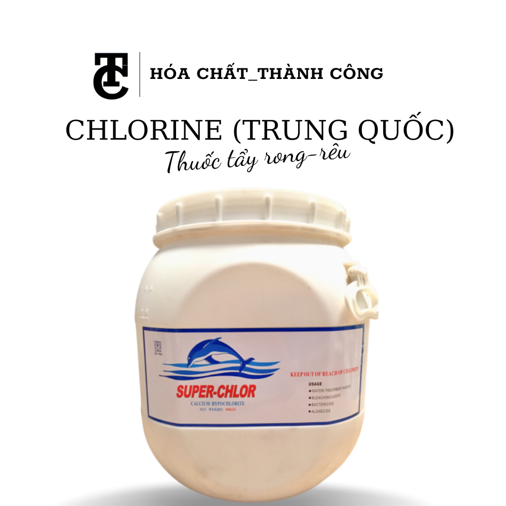 Bột tẩy rong, clorin trung quốc xử lý nước hồ bơi, diệt vi khuẩn, nấm mốc 1kg.