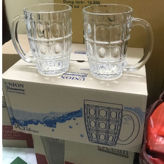 [HCM]HỘP 6 LY MÃ 316 CHÍNH HÃNG UNION NHẬP KHẨU THÁIBộ 6 ly quai Thủy tinh UG 316 Thái lanLY QUAI THỦY TINH UNION GLASS Bộ ly 6 cái Union Glass 316 Ly bia măng cầu 410 ml