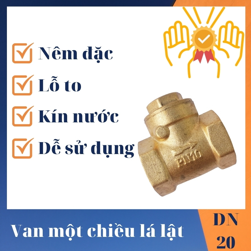 Van 1 chiều đồng lá lật phi 27 minh hoà van nước một chiều chống chảy ngược