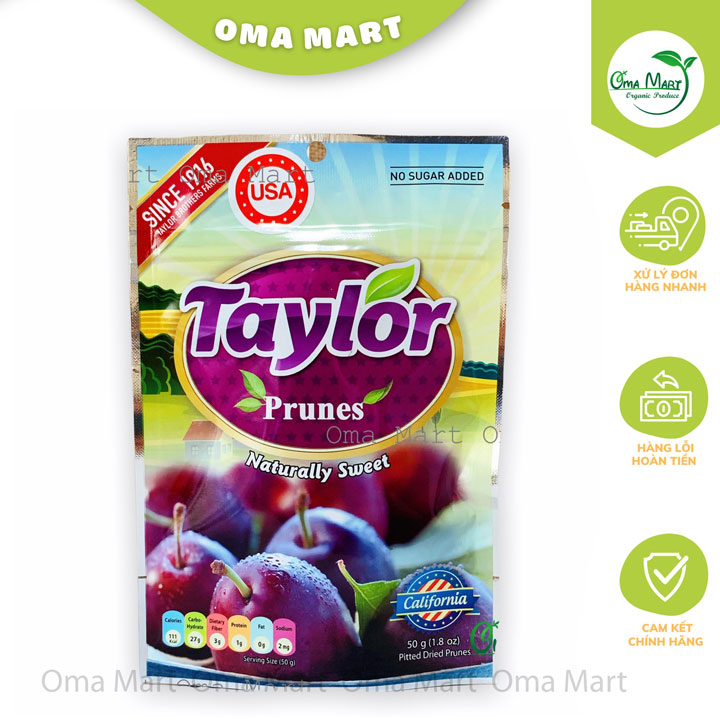 Mận khô tự nhiên Taylor 50g