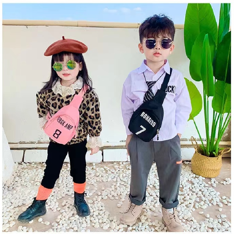 【CW】 Kids Waist Pack Girl Crossbody Adjustable Children  39;s Bags Travel Phone Bag Packs Chest