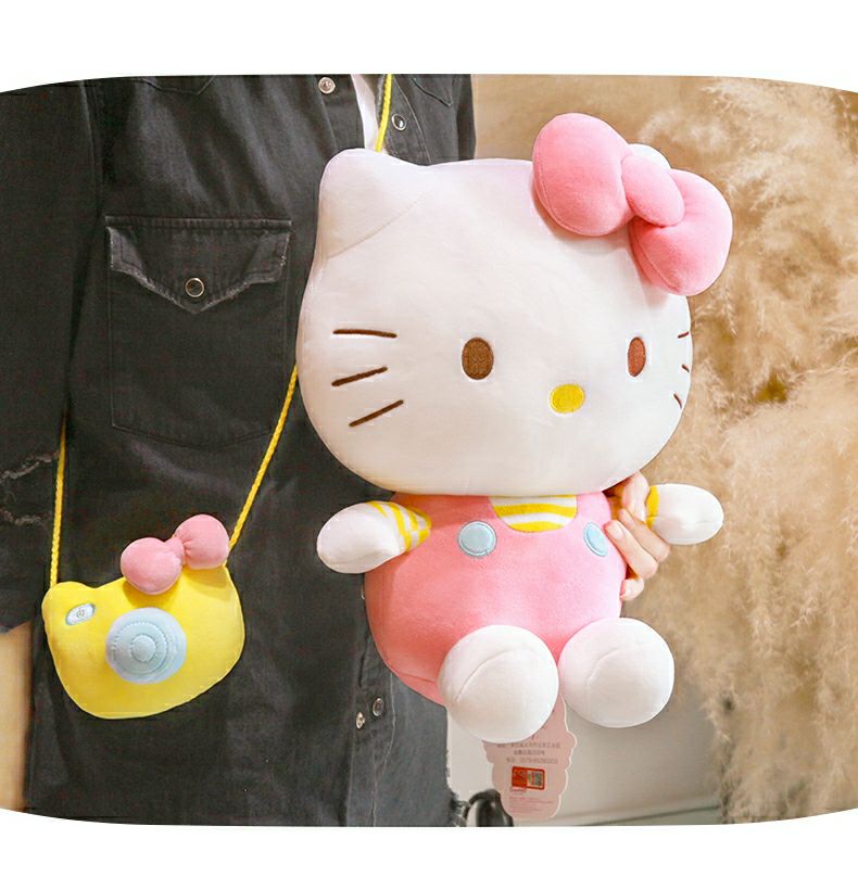Gấu bông Mèo Kitty đeo máy ảnh dễ thương kích thước 30-45-55cm Bunoo Shop