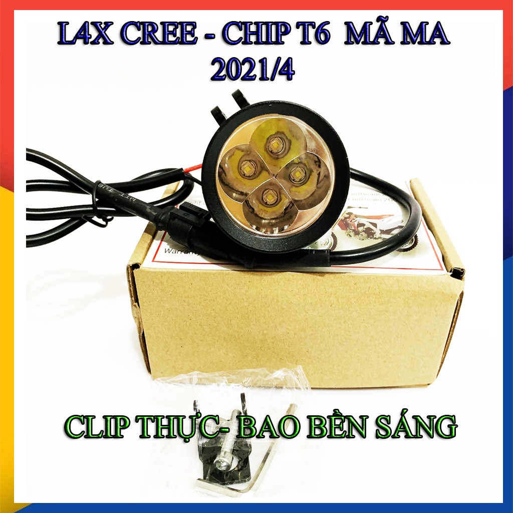 Đèn trợ sáng l4x chíp cree chống nước tuyệt đối