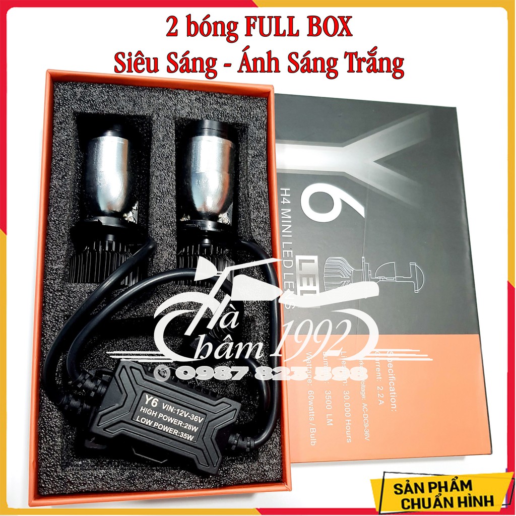 Đèn led bi cầu mini h4 có chụp chắn sáng - giá 1 chiếc , led bi cầu chân h4