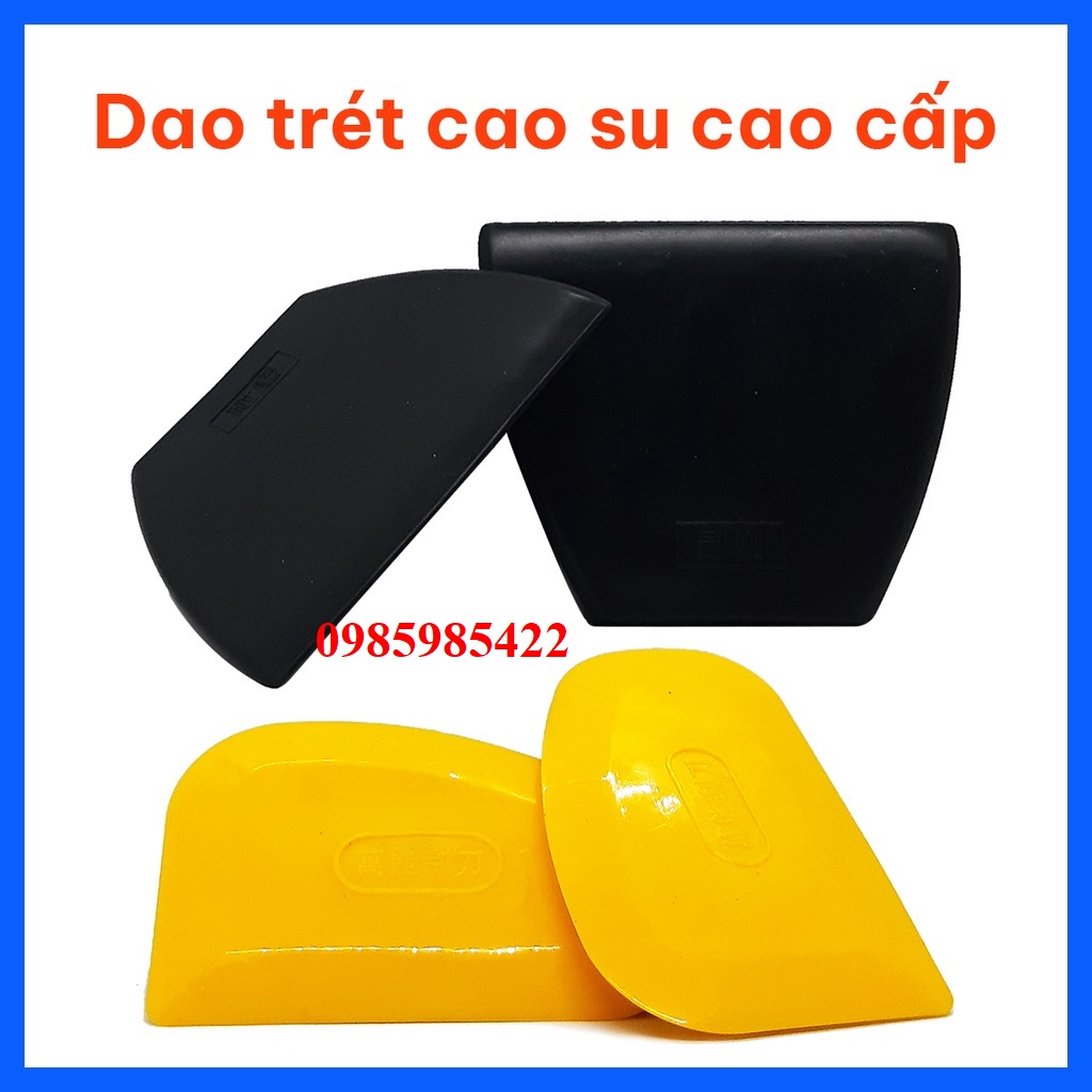 5 cái Dao bả, dao trét cao su màu vàng quả xoài, màu đen hình thang, dụng cụ sơn SONQUANGPHU422