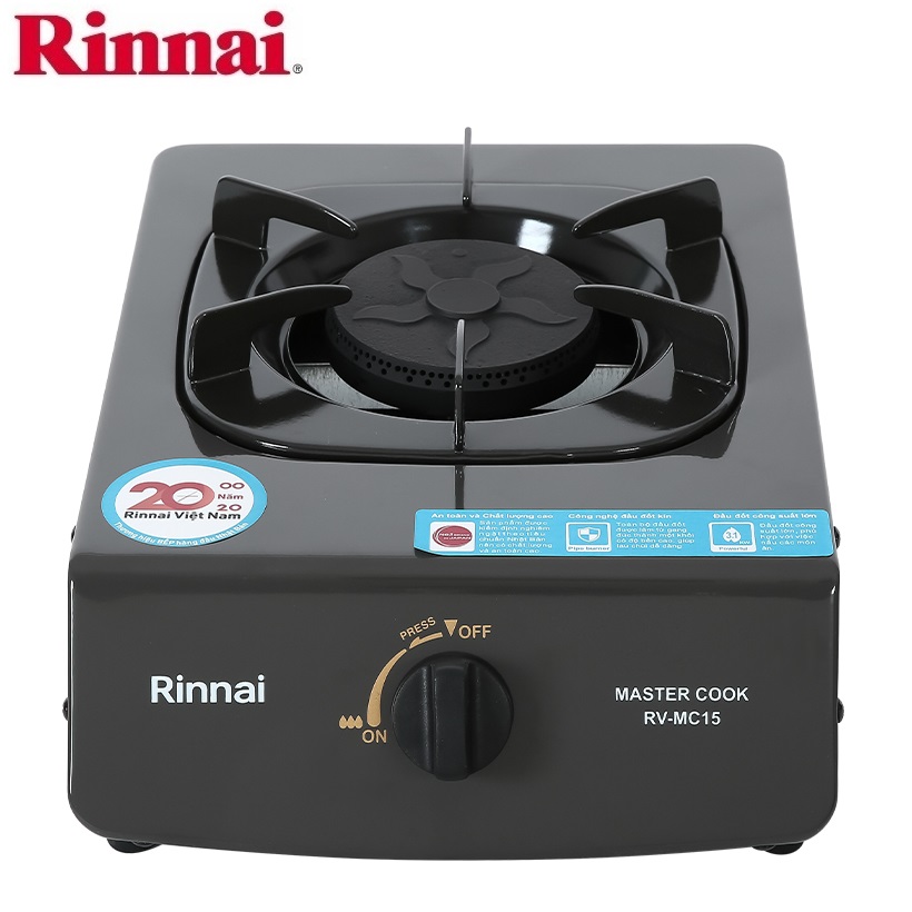 Bếp Gas Đơn RINNAI RV-MC15G - Chén Gang Đúc Tiết Kiệm Gas - Bảo Hành Chính Hãng 2 Năm